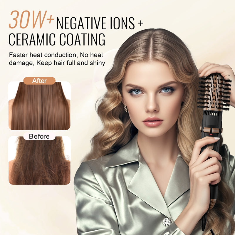 Hot Air Styling Brush With 3 Interchange Heads