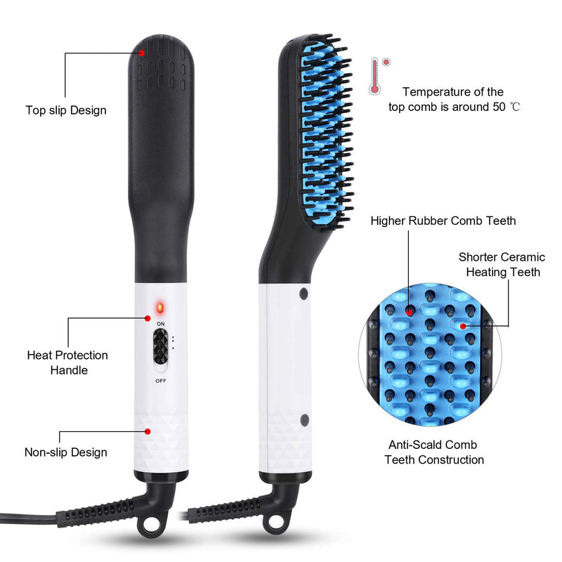 Multifunctional  Hair Comb Brush Men Beard Straightener