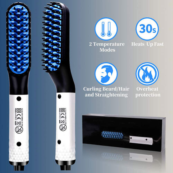 Multifunctional  Hair Comb Brush Men Beard Straightener