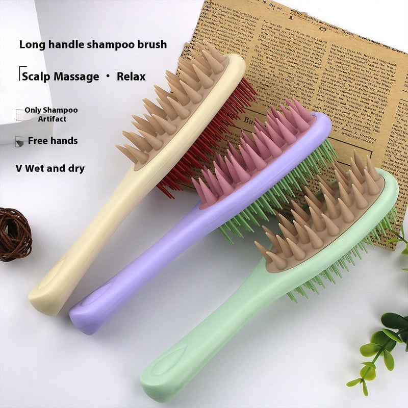 Long Handle Two Surface Density Teeth Scalp Massage Comb