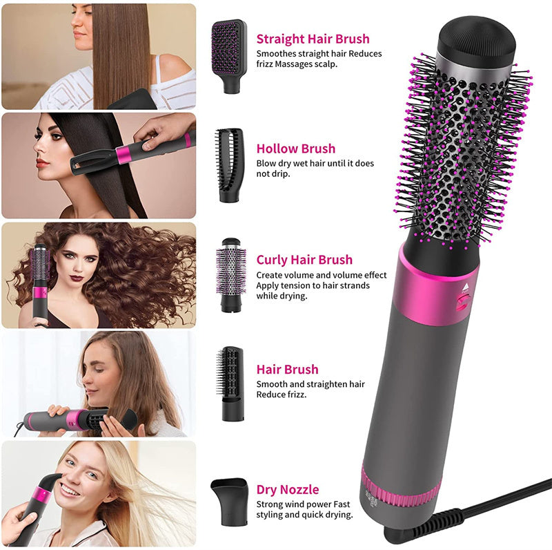 Professional Hair Dryer  And Straightening Brush Electric Hair Styling Tool